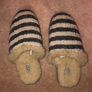 Striped UGG Knitted Slippers